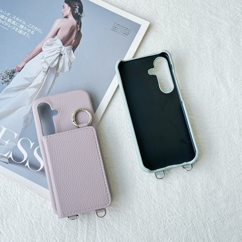 ミラー付き iphone 16 15 14 13 12 11ケース カード収納