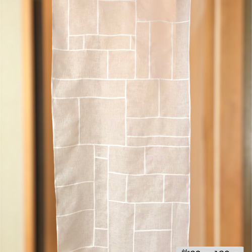 ポジャギ フレンチリネン マルチクロス カーテン 손끝세상（指先の世界