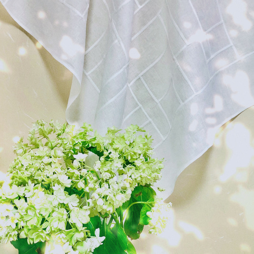 ポジャギ フレンチリネン マルチクロス カーテン 손끝세상（指先の世界