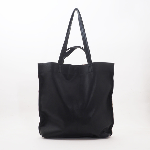 ＜即納＞Double handle leather tote_b/本革/ユニセックス/T080 5枚目の画像