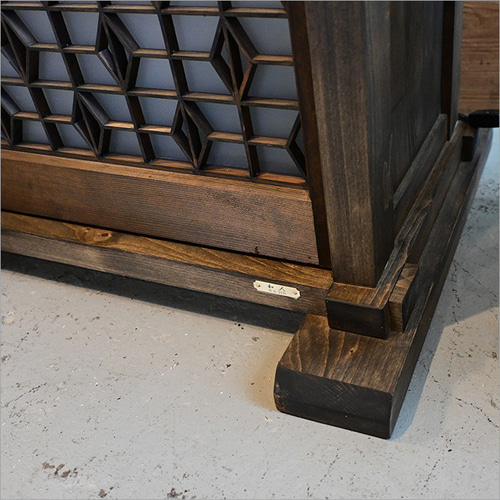 ヴィンテージ照明　工芸品　行燈　古道具　フロアライト　和　昭和レトロ 古材と書院を使ったオリジナルフロアライト リメイク 玄関 和