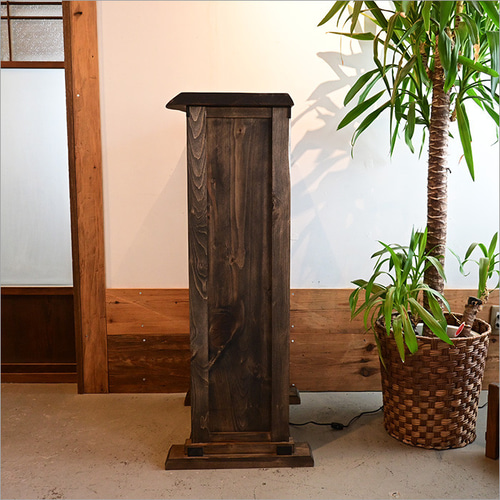 古材と書院を使ったオリジナルフロアライト リメイク 玄関 和モダン