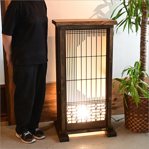 ヴィンテージ照明　工芸品　行燈　古道具　フロアライト　和　昭和レトロ 2306-3.jpg