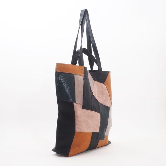 ＜即納＞Double handle leather tote_c/本革/ユニセックス/T081 3枚目の画像