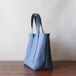 STANDARD TOTE【Ｓサイズ】/サックスブルー/倉敷帆布使用 3枚目の画像