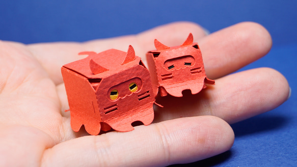 はこねこ　メンダコのおやこ　あか 3枚目の画像