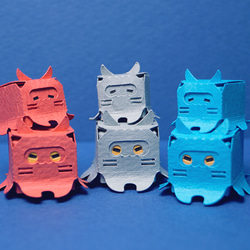 はこねこ　メンダコのおやこ　あか 4枚目の画像