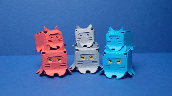 はこねこ　メンダコのおやこ　あか 4枚目の画像
