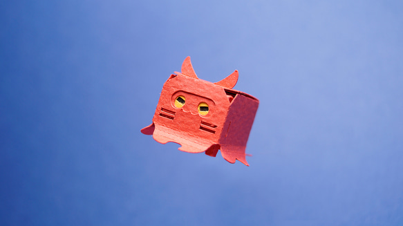はこねこ　メンダコのおやこ　あか 2枚目の画像