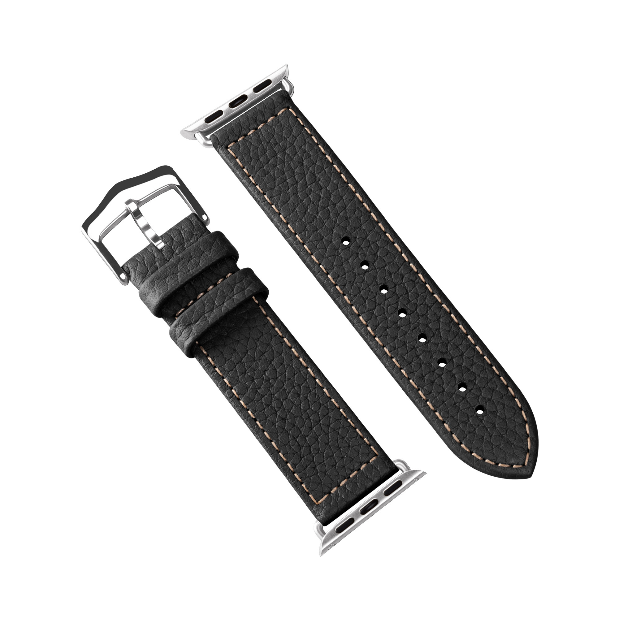 Apple Watch シュリンクカーフレザーバンド ブラック【Black】 COP01