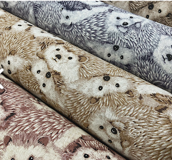 ぎゅうぎゅうのハリネズミ柄【オーダー生地見本】