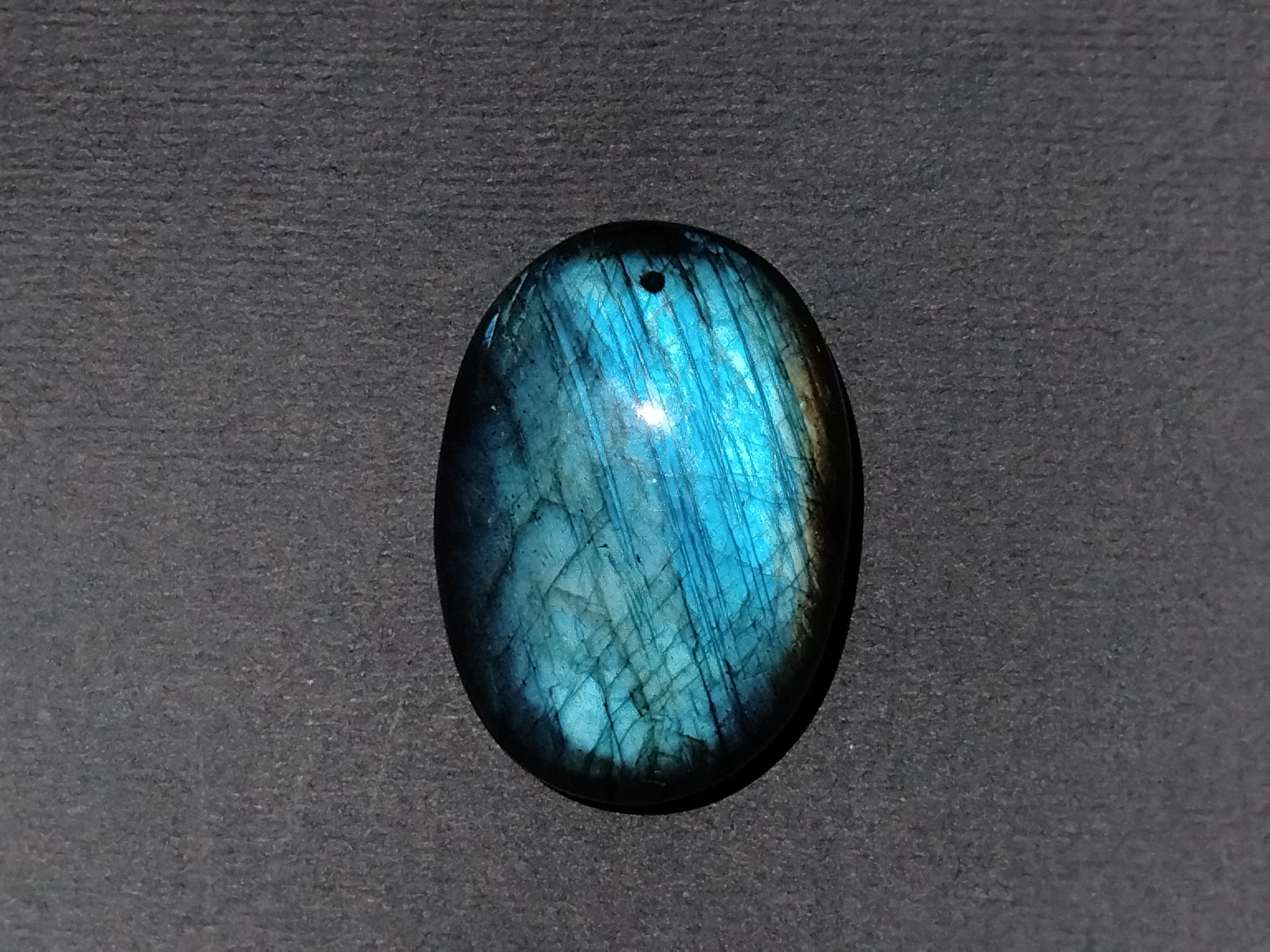 穴あき》ラブラドライト 31x22mm ルース 7 天然石 SPES STONE