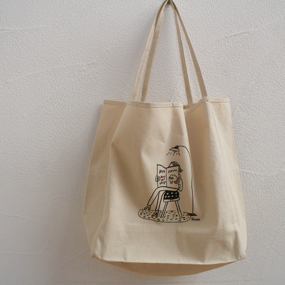 リバーシブルで使える！大きめオリジナルトートバック トートバッグ