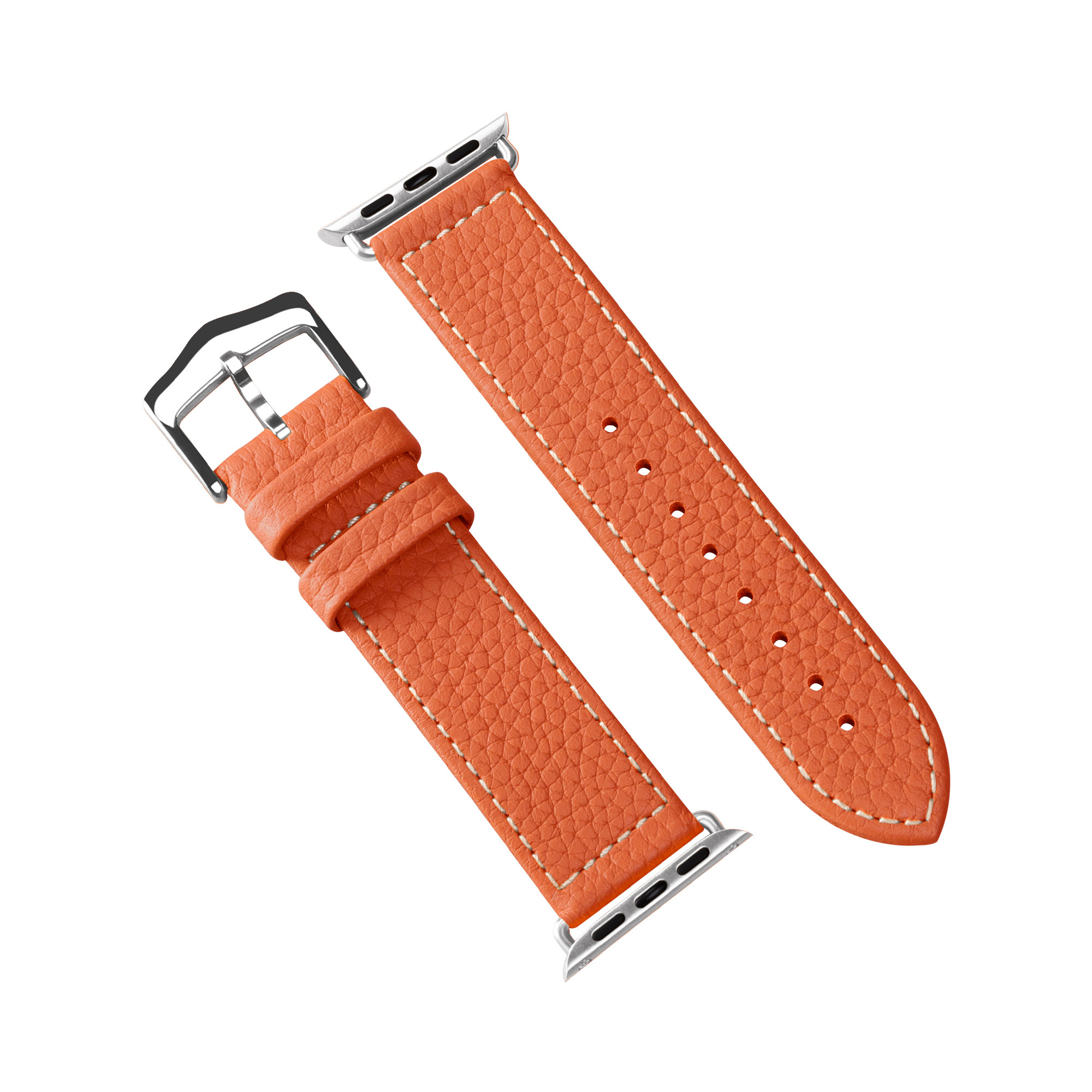 Apple Watch シュリンクカーフレザーバンド オレンジ【Orange】 COP01
