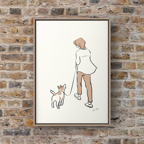 犬　絵 愛犬アート F15号 EIJI TAMURA DOG ART【フルオーダーメイド絵画