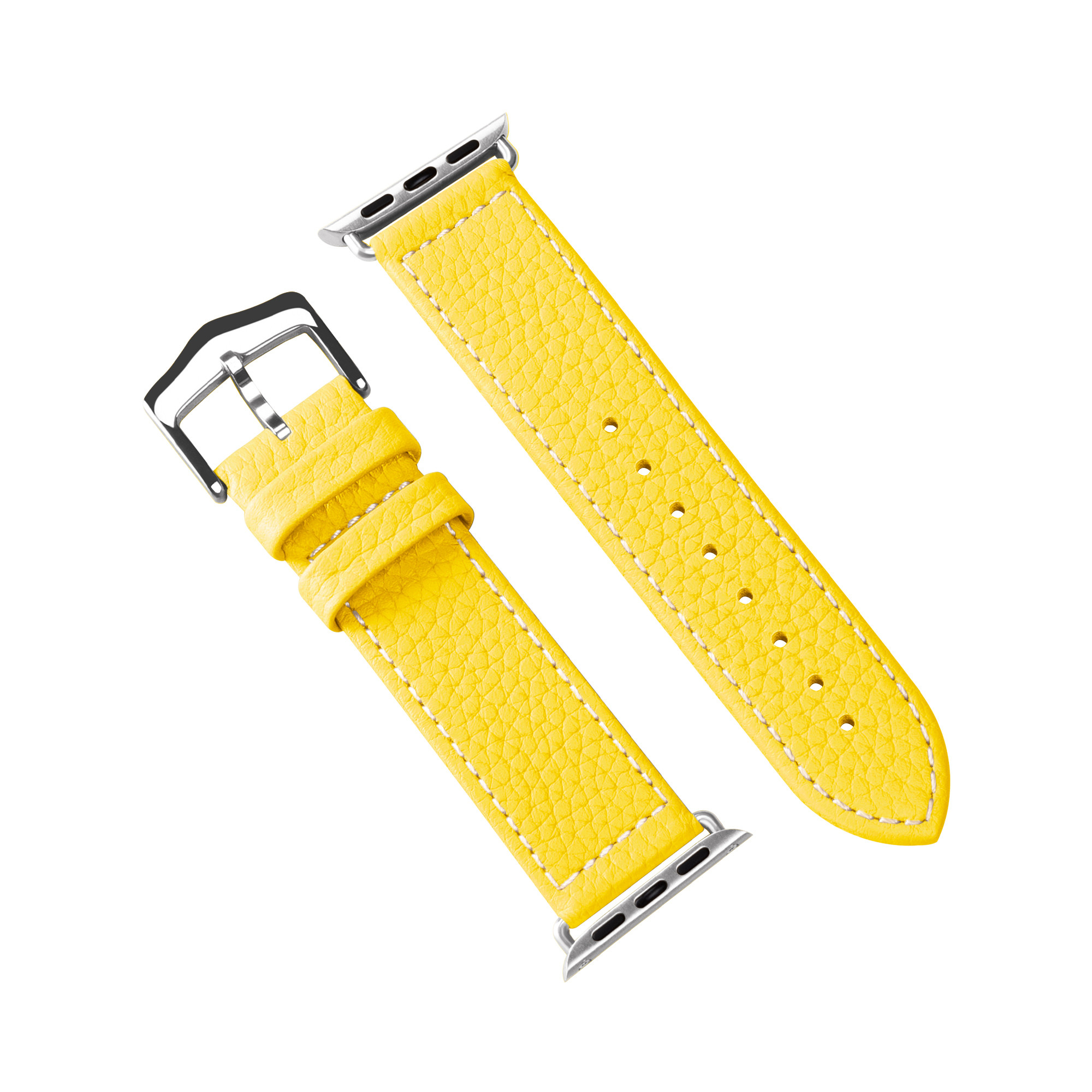Apple Watch シュリンクカーフレザーバンド イエロー【Yellow】 COP01