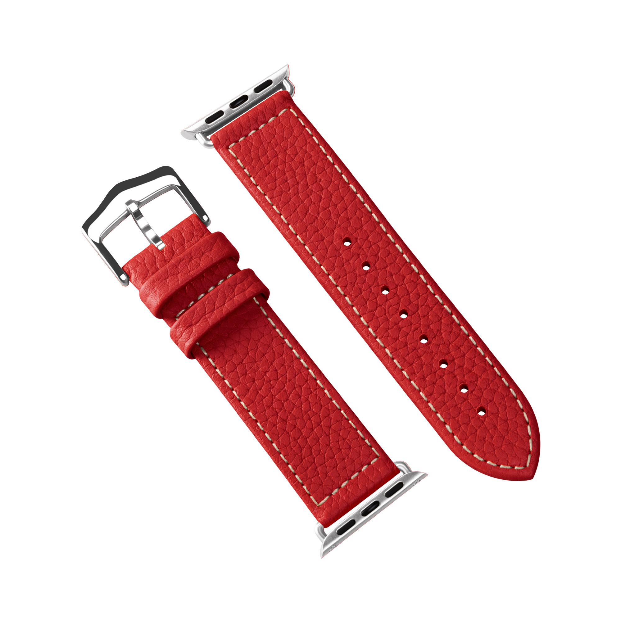 Apple Watch シュリンクカーフレザーバンド レッド【Red】 COP01