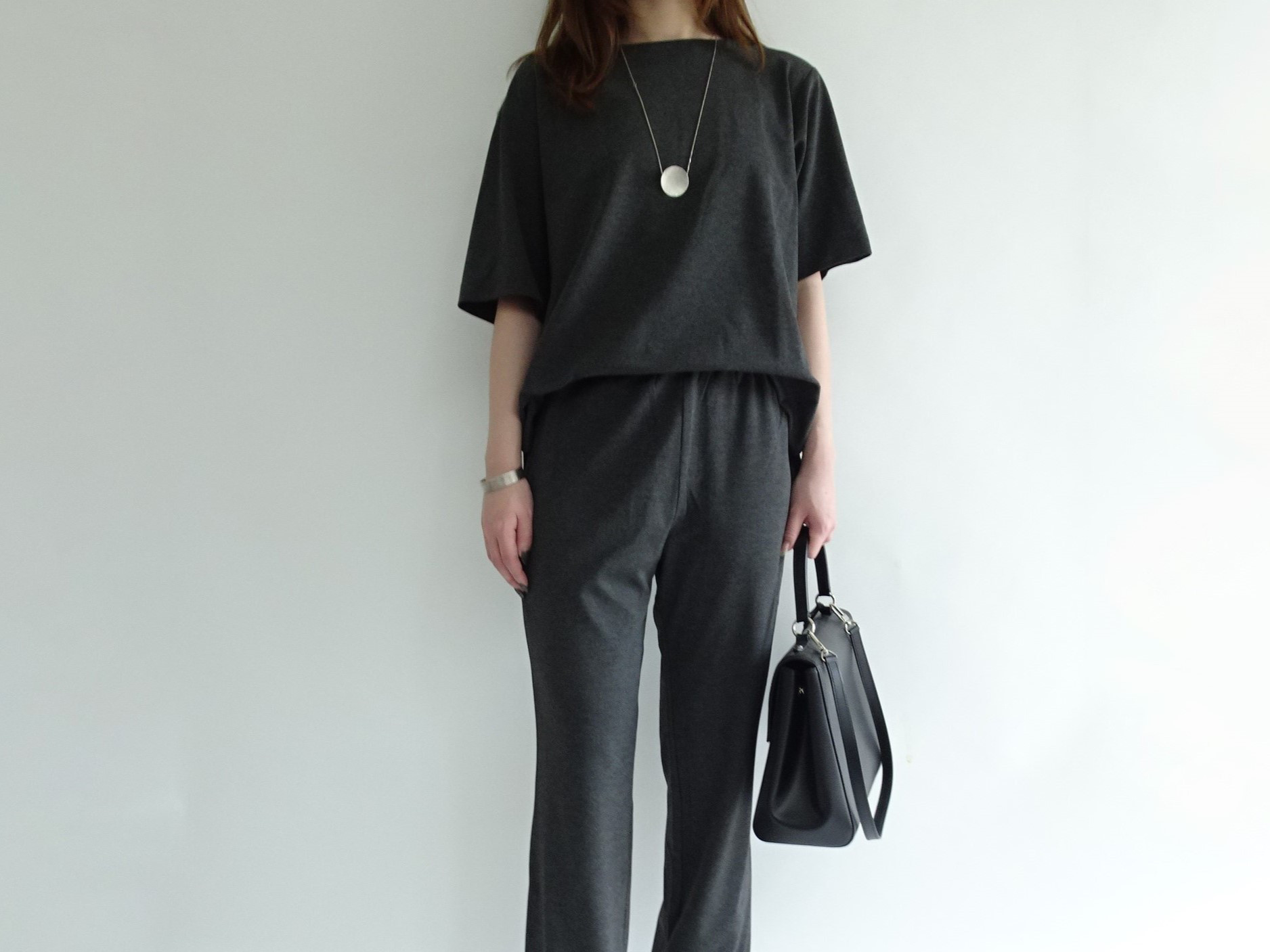 通勤からきれいめカジュアルにも/ポンチセットアップ＜杢グレー＞