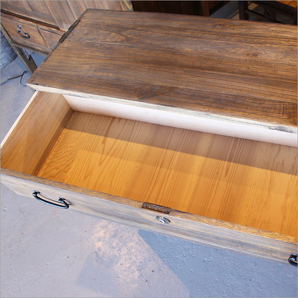 和箪笥 チェスト 木製 おしゃれ アンティーク レトロ 収納家具 リビング収納 古材 3段 脚付き 和風 飾り棚 古家具 