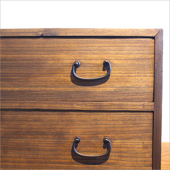 和箪笥 チェスト 木製 おしゃれ アンティーク レトロ 収納家具 リビング収納 古材 3段 脚付き 和風 飾り棚 古家具 