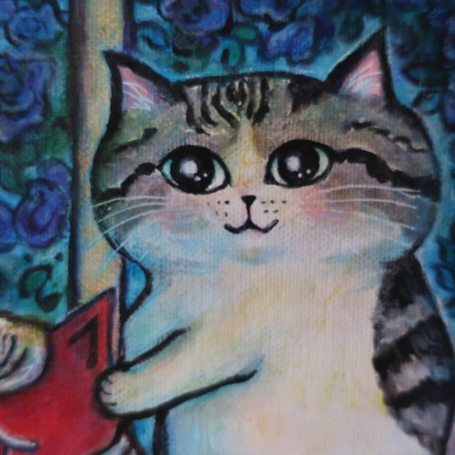 原画 「秘密のメリーゴーランド」 F10号 ＃絵画 ＃ねこ ＃猫