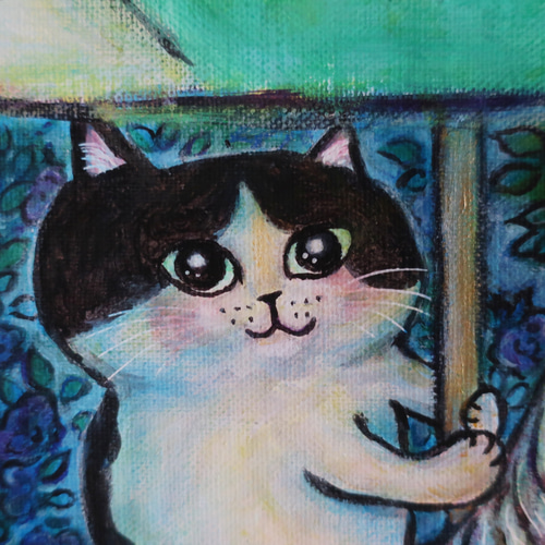 原画 「秘密のメリーゴーランド」 F10号 ＃絵画 ＃ねこ ＃猫