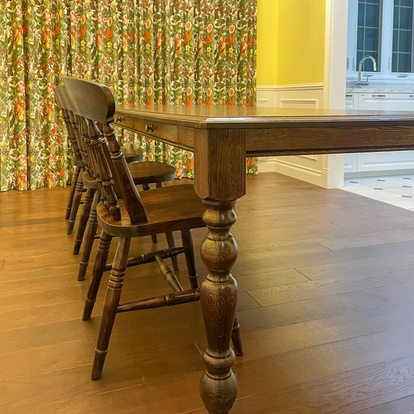 90×62 ダイニングテーブル 無垢材アンティーク風木目調ダイニング