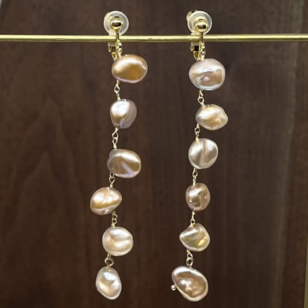 ブラウンケシパール　ピアス＆イヤリング