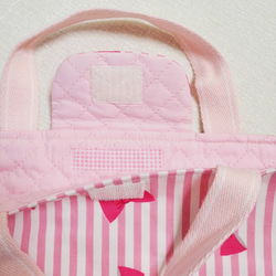 リボン柄(ピンク)のピアニカバッグ(入園・入学)女の子 3枚目の画像