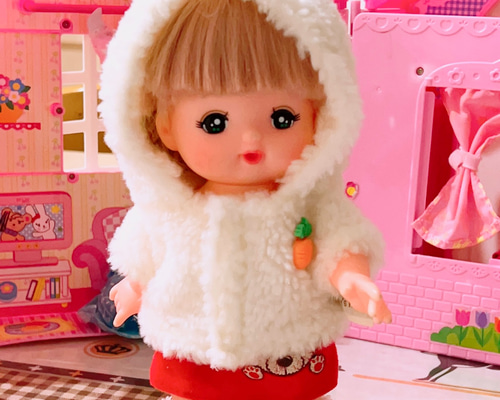 ソランちゃん服 メルちゃん着せられる洋服 うさぎ耳洋服&ピンク