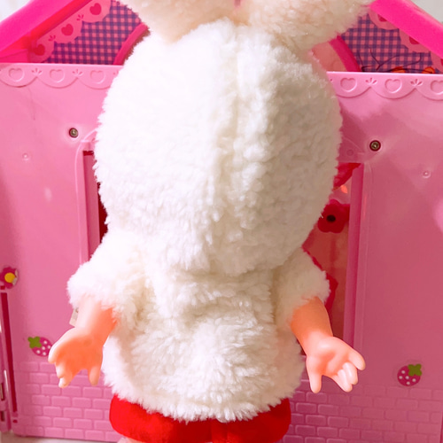 ソランちゃん服 メルちゃん着せられる洋服 うさぎ耳洋服&ピンクブーツ