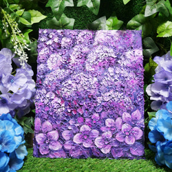 みう 　油絵　F8 ユリと紫陽花　二点 0dd6272287c5c8ba071cd80dd4ed6b