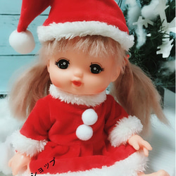 ソランちゃん服　クリスマス服　サンタ服　帽子ワンピースブーツ三点セット 1枚目の画像