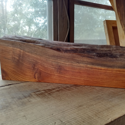 木製看板製作】 一枚板 欅 16cm×45.5cm 表札・ネームプレート BLUE