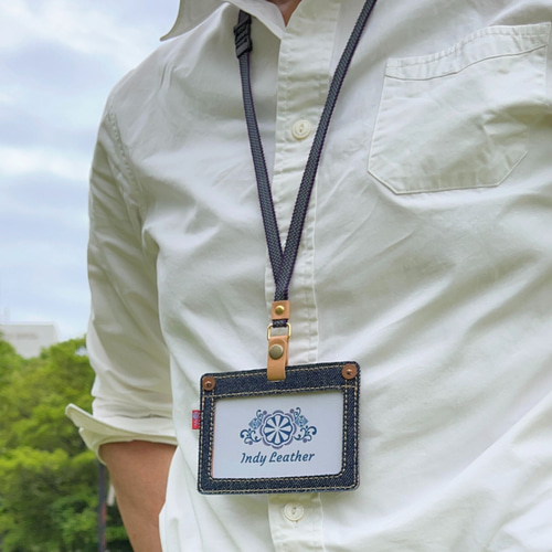 Carp】 カープレザー名札入れ (ネックストラップ)未使用 IDカード