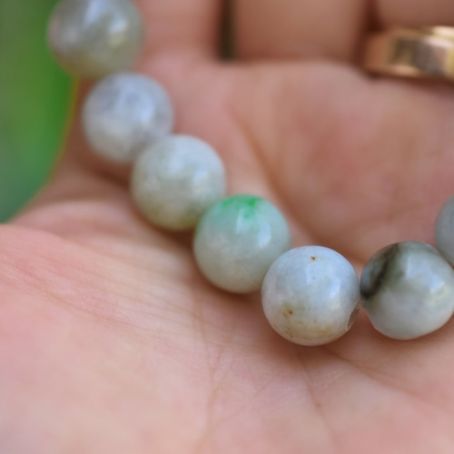 ミャンマー翡翠☆天然翡翠☆ブレスレットs854 ブレスレット Funky