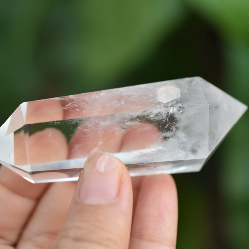 両剣水晶☆エンジェルラダーインクォーツポイント 原石s851 天然石