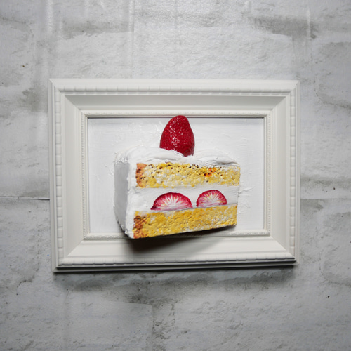油絵 油彩 油彩画 絵 絵画 【飛び出すショートケーキ】 絵画 HR 通販