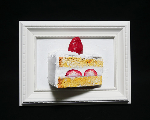 油絵 油彩 油彩画 絵 絵画 【飛び出すショートケーキ】 絵画 HR 通販