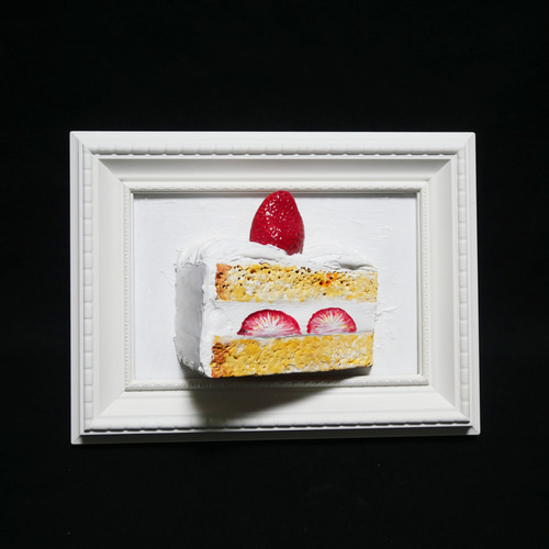油絵 油彩 油彩画 絵 絵画 【飛び出すショートケーキ】 絵画 HR 通販