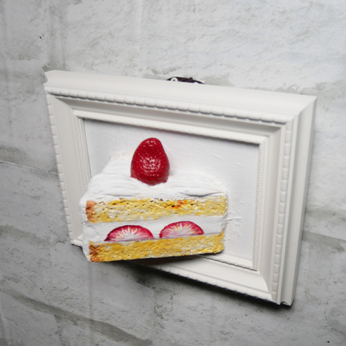 油絵 油彩 油彩画 絵 絵画 【飛び出すショートケーキ】 絵画 HR 通販