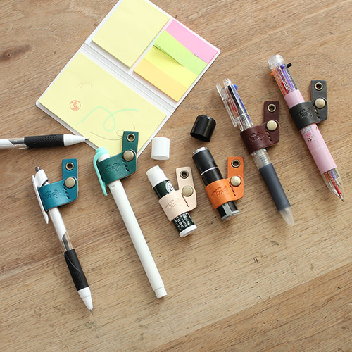 ペンホルダー単品 ボタン式 T-100 【7色】 ※ネックストラップは別売