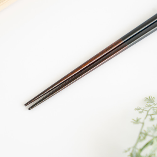 漆塗りのお箸【23cm 標準的な長さ】四角 黒 日本製 箸・箸置き
