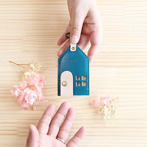 お守り袋(家) T-62 ver2 【6色】 キーホルダー レザー 本革 お守り  