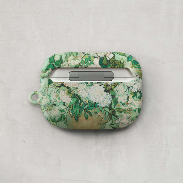 AirPods ケース / フィンセント ファン ゴッホ「薔薇 (1890)」 Pro 花束 ブーケ 絵画 アート 2枚目の画像