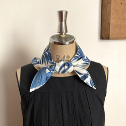 ＜保冷剤が入るリネンスカーフ＞日本製リネン・グリーン　ネッククーラー　バイカラー　日除け 10枚目の画像