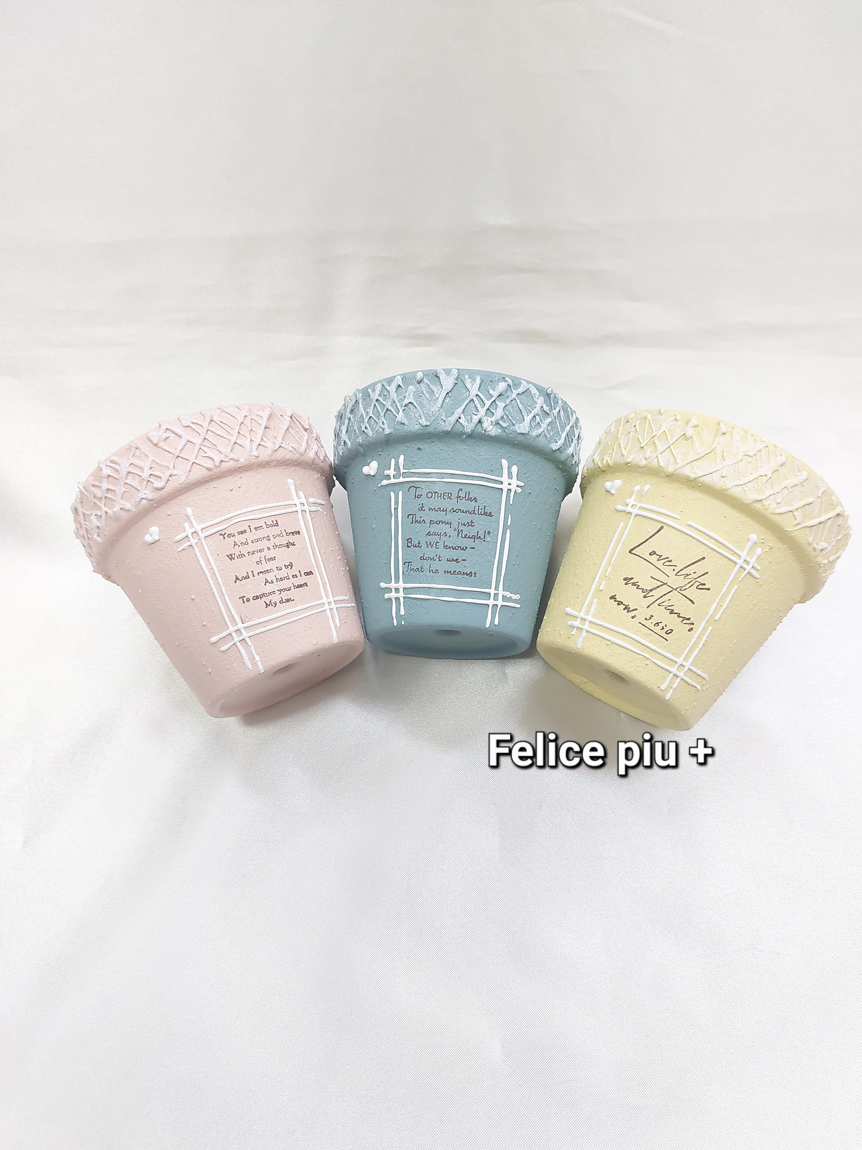 マーケット ハンドメイド リメイク鉢 2.5号鉢 2個セット villarce.com.br