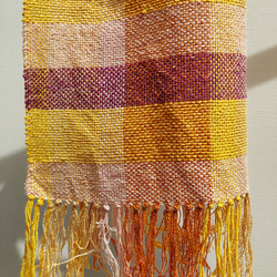 手織り　コットン混のやさしいストール　作品2357 4枚目の画像
