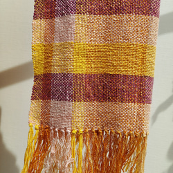 手織り　コットン混のやさしいストール　作品2357 3枚目の画像