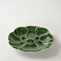 京焼　「牡丹豆皿」　宮里絵美作　陶器 2枚目の画像